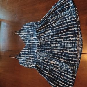 Blue tye dyed Tank Top